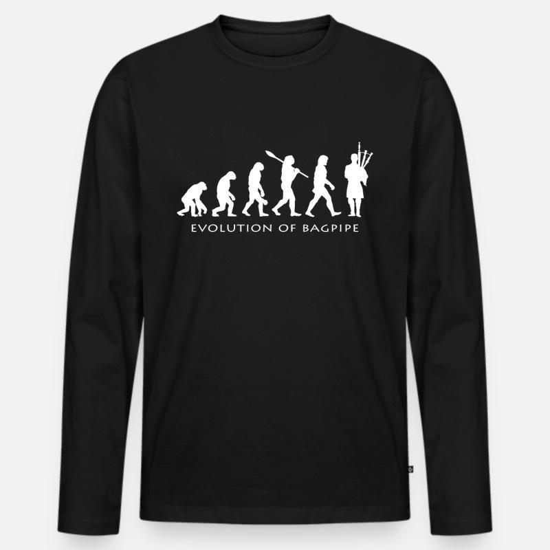 Dudelsack - Männer Premium Bio Langarmshirt - Schwarz