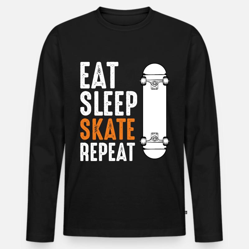 Skateboard - Männer Premium Bio Langarmshirt - Schwarz