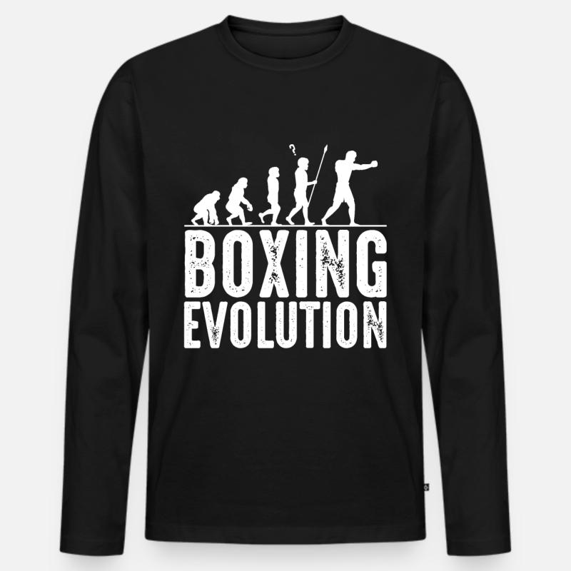 Boxer - Männer Premium Bio Langarmshirt - Schwarz