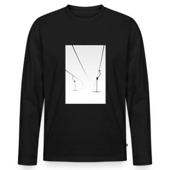 Schlepplift Ankerlift Skilift Winterurlaub Ski - Männer Premium Bio Langarmshirt - Schwarz - Vorne - Nico (187cm)