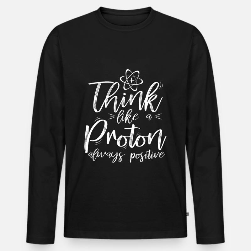 Wissenschaft - Männer Premium Bio Langarmshirt - Schwarz