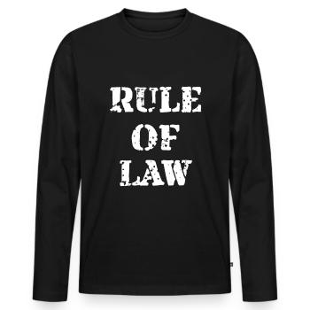 État de droit - cadeau pour les étudiants en droit - T-shirt manches longues Premium bio Homme - noir - Devant - Nico (187cm)