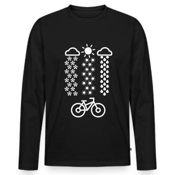 Bicycle mountain bike racing sport racing bike gifts - Men's Premium Organic Long Sleeve Shirt - black - Front - Nico (187cm)
