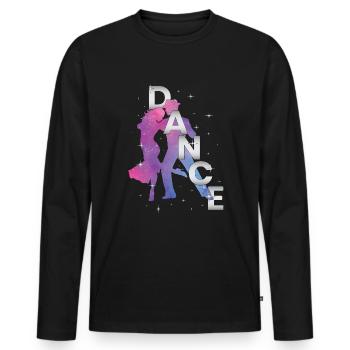 Danse Danse Danse danseur école de danse cours de danse cadeau - T-shirt manches longues Premium bio Homme - noir - Devant - Nico (187cm)