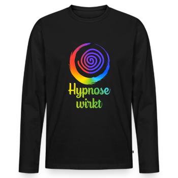 Hypnose Hypnotisch Hypnotisieren Team Geschenkidee - Männer Premium Bio Langarmshirt - Schwarz - Vorne - Nico (187cm)