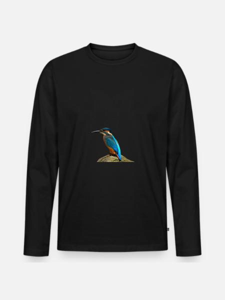Bird gift children - Men's Premium Organic Long Sleeve Shirt - black