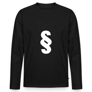paragraphe - T-shirt manches longues Premium bio Homme - noir - Devant - Nico (187cm)