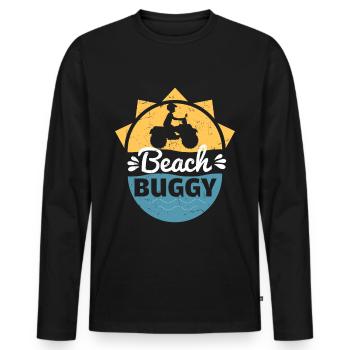 Amant de buggy de plage - T-shirt manches longues Premium bio Homme - noir - Devant - Nico (187cm)