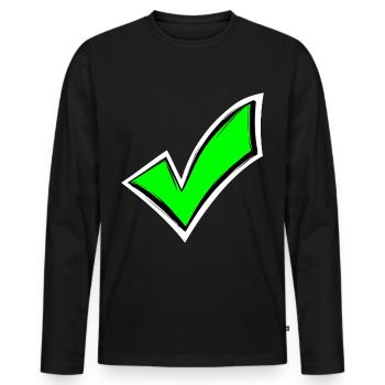 Tick chop colored seen - Men's Premium Organic Long Sleeve Shirt - black - Front - Nico (187cm)