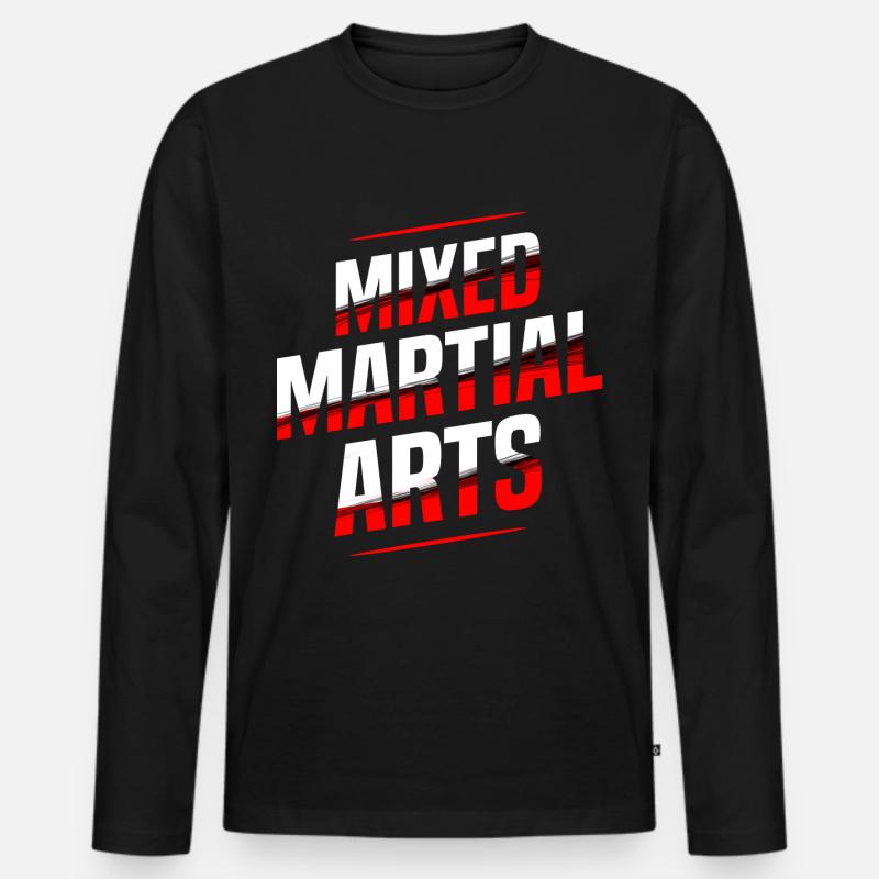 MMA / Mixed Martial Arts - Männer Premium Bio Langarmshirt - Schwarz