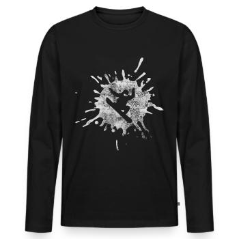 Ski sprüche im Freeski und österreich auf urlaub - Männer Premium Bio Langarmshirt - Schwarz - Vorne - Nico (187cm)