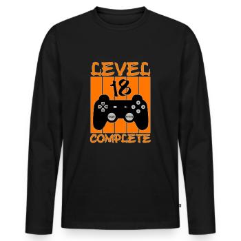 18 Jahre Geburtstag Gamer - Männer Premium Bio Langarmshirt - Schwarz - Vorne - Nico (187cm)