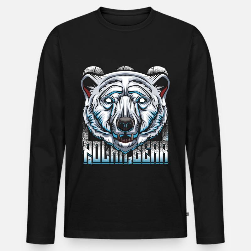 Polarbär - Männer Premium Bio Langarmshirt - Schwarz