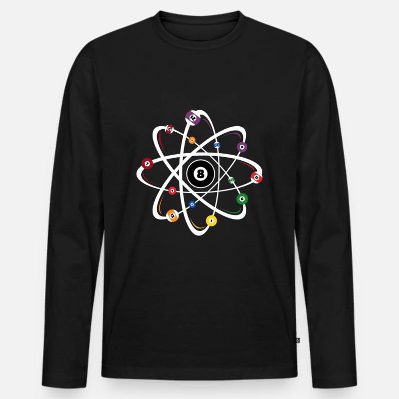 Billard - Männer Premium Bio Langarmshirt - Schwarz