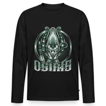 Dieu de la divinité égyptienne égyptienne du Nord Osiris - T-shirt manches longues Premium bio Homme - noir - Devant - Nico (187cm)