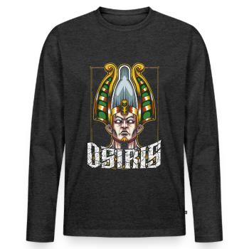 Osiris mythology god deity Egyptian Nile - Men's Premium Organic Long Sleeve Shirt - heather anthracite - Front - Nico (187cm)