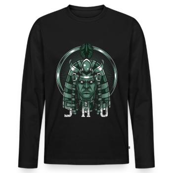 God of the air Shu Egyptian Egypt deity - Men's Premium Organic Long Sleeve Shirt - black - Front - Nico (187cm)