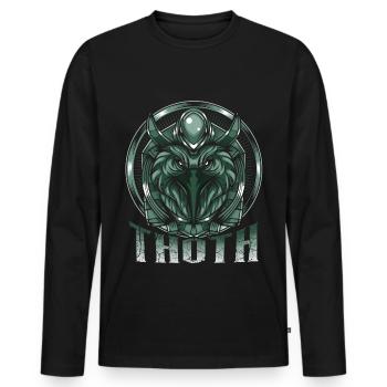 God of wisdom Thoth Egyptian Egypt deity - Men's Premium Organic Long Sleeve Shirt - black - Front - Nico (187cm)