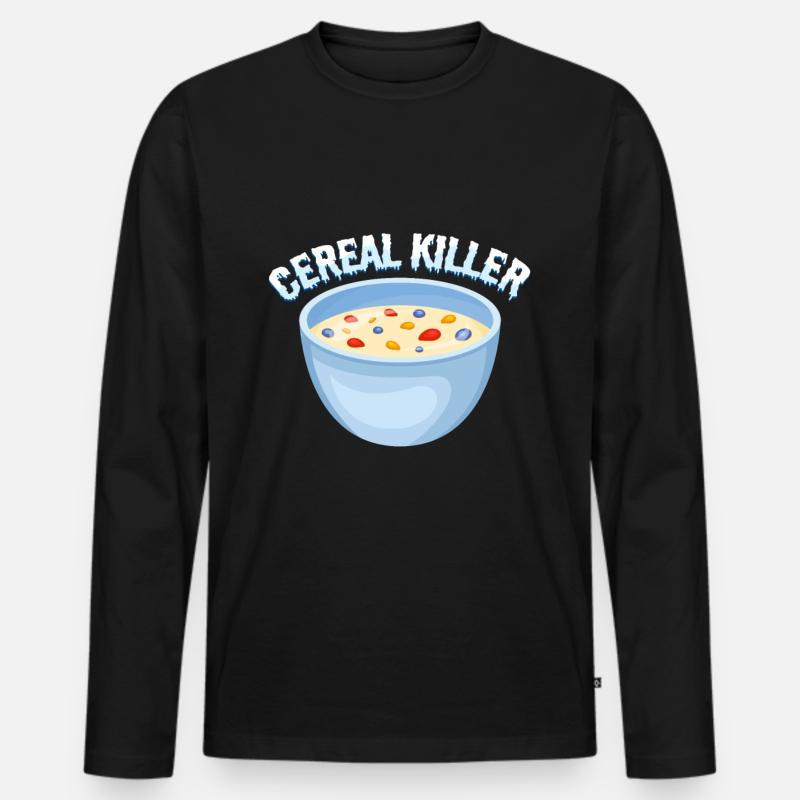 Müsli Wortwitz - Männer Premium Bio Langarmshirt - Schwarz