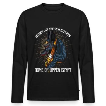 Déesse égyptienne anupet - T-shirt manches longues Premium bio Homme - noir - Devant - Nico (187cm)