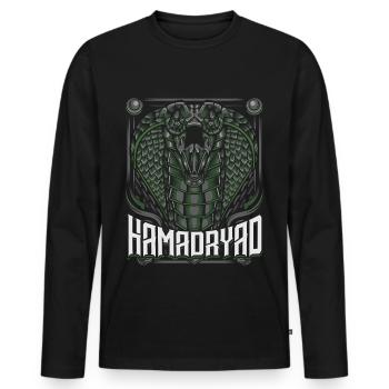 cobra - T-shirt manches longues Premium bio Homme - noir - Devant - Nico (187cm)