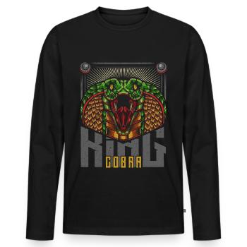 Poison Snake Cobra King Cobra Modern - Men's Premium Organic Long Sleeve Shirt - black - Front - Nico (187cm)