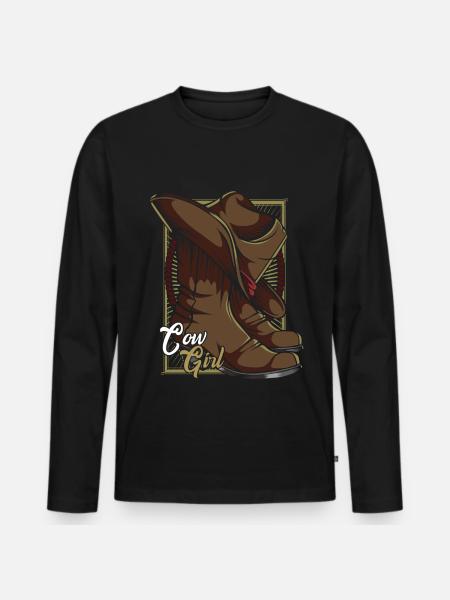 Far West - T-shirt manches longues Premium bio Homme - noir