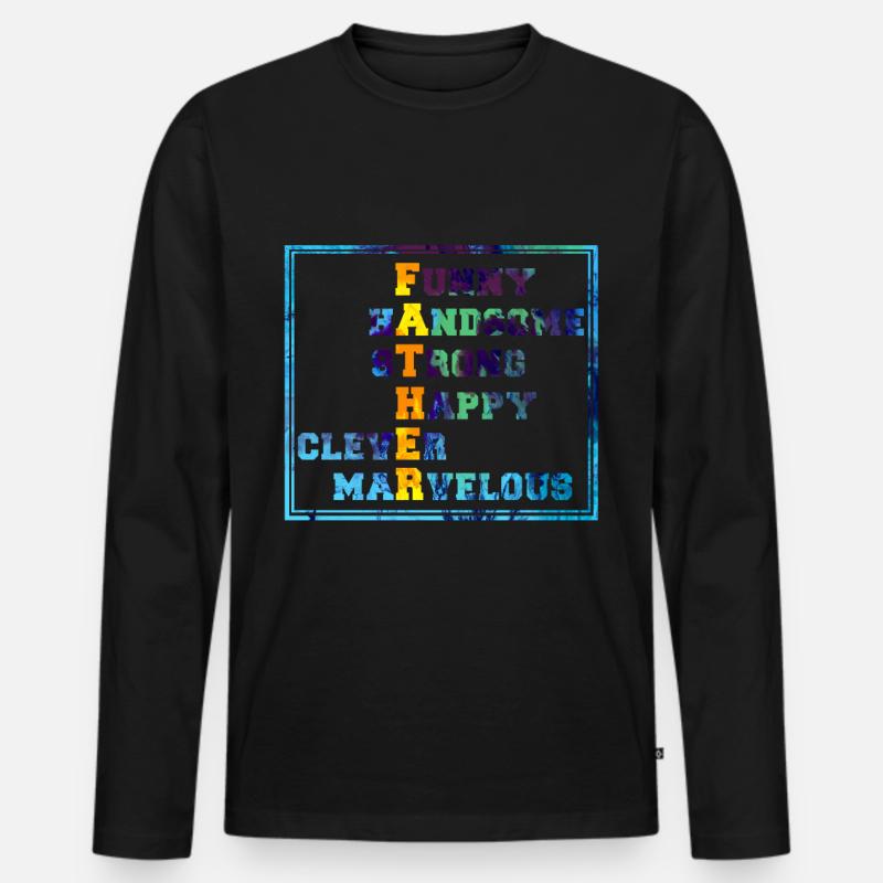 Vatertag - Männer Premium Bio Langarmshirt - Schwarz
