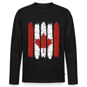 Canada - T-shirt manches longues Premium bio Homme - noir - Devant - Nico (187cm)