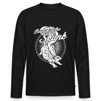 skunk - Men's Premium Organic Long Sleeve Shirt - black - Front - Nico (187cm)