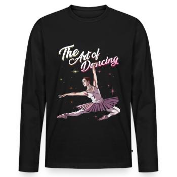 Ballet - T-shirt manches longues Premium bio Homme - noir - Devant - Nico (187cm)