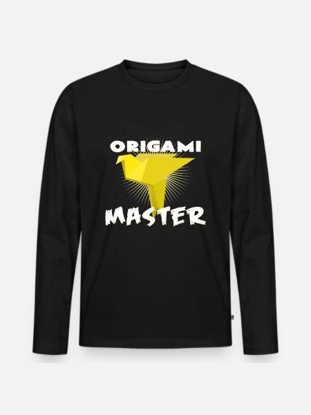 origami - Men's Premium Organic Long Sleeve Shirt - black