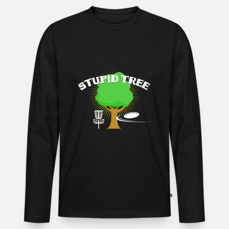 Discgolf - Männer Premium Bio Langarmshirt - Schwarz
