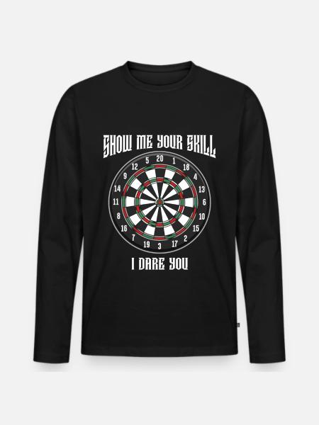 jeu de fléchettes - T-shirt manches longues Premium bio Homme - noir