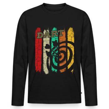 jeu de fléchettes - T-shirt manches longues Premium bio Homme - noir - Devant - Nico (187cm)