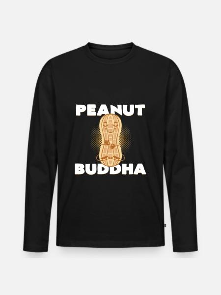 peanut butter - Men's Premium Organic Long Sleeve Shirt - black