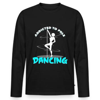 Pole Dance - Männer Premium Bio Langarmshirt - Schwarz - Vorne - Nico (187cm)