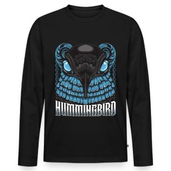 humming-bird - Men's Premium Organic Long Sleeve Shirt - black - Front - Nico (187cm)