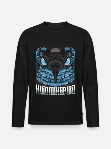 humming-bird - Men's Premium Organic Long Sleeve Shirt - black