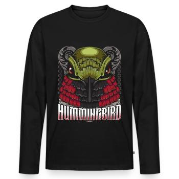 humming-bird - Men's Premium Organic Long Sleeve Shirt - black - Front - Nico (187cm)