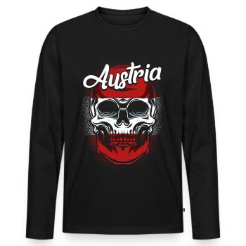 Austria - Men's Premium Organic Long Sleeve Shirt - black - Front - Nico (187cm)