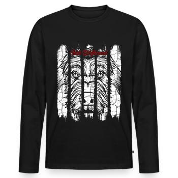 Irischer Wolfshund - Männer Premium Bio Langarmshirt - Schwarz - Vorne - Nico (187cm)