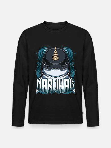 narval - T-shirt manches longues Premium bio Homme - noir
