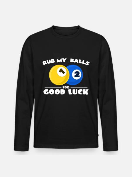 Billard - Männer Premium Bio Langarmshirt - Schwarz