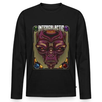 Alien - Männer Premium Bio Langarmshirt - Schwarz - Vorne - Nico (187cm)
