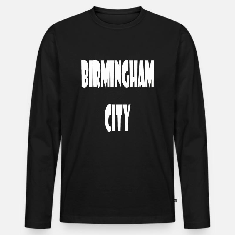 Birmingham City - Männer Premium Bio Langarmshirt - Schwarz