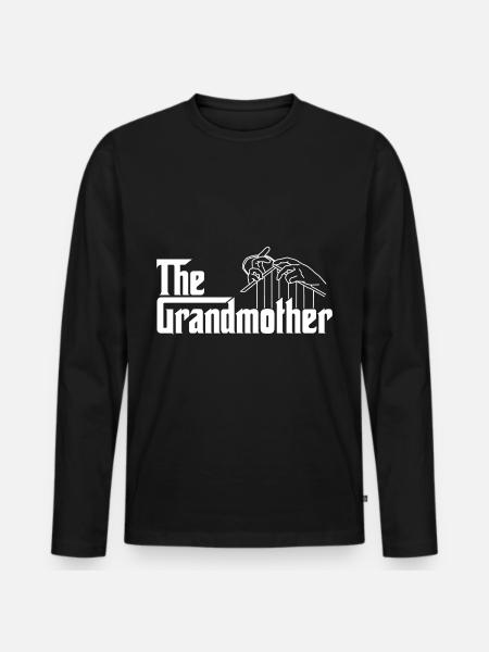 Die Großmutter - Männer Premium Bio Langarmshirt - Schwarz