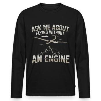 Gliding - Men's Premium Organic Long Sleeve Shirt - black - Front - Nico (187cm)
