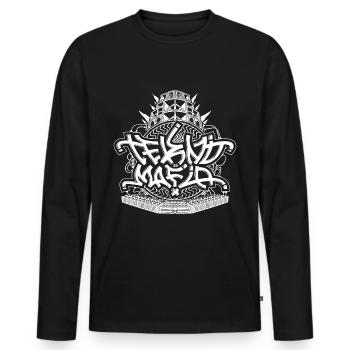 Tekno Mafia 23 Free Party - Men's Premium Organic Long Sleeve Shirt - black - Front - Nico (187cm)
