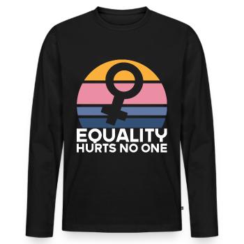 Feministin Feminismus Emanzipation Geschenk - Männer Premium Bio Langarmshirt - Schwarz - Vorne - Nico (187cm)